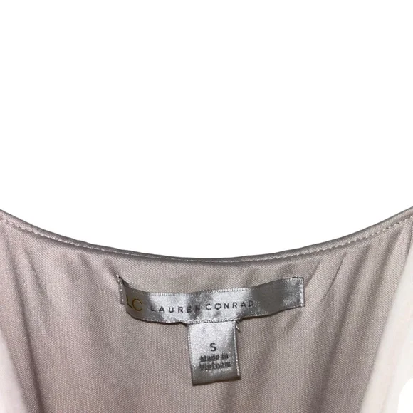 Two-tone White & Pink Long Dress LC Lauren Conrad Flowy Design Womens Size Small - Picture 4 of 4